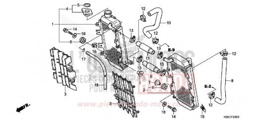 RADIATEUR CRF150RBE de 2014
